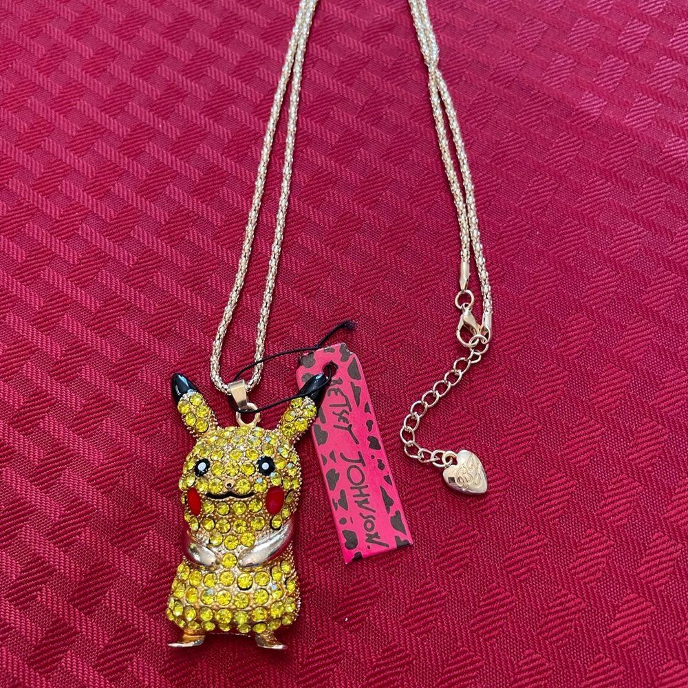 Yellow Pikachu Pendant Necklace